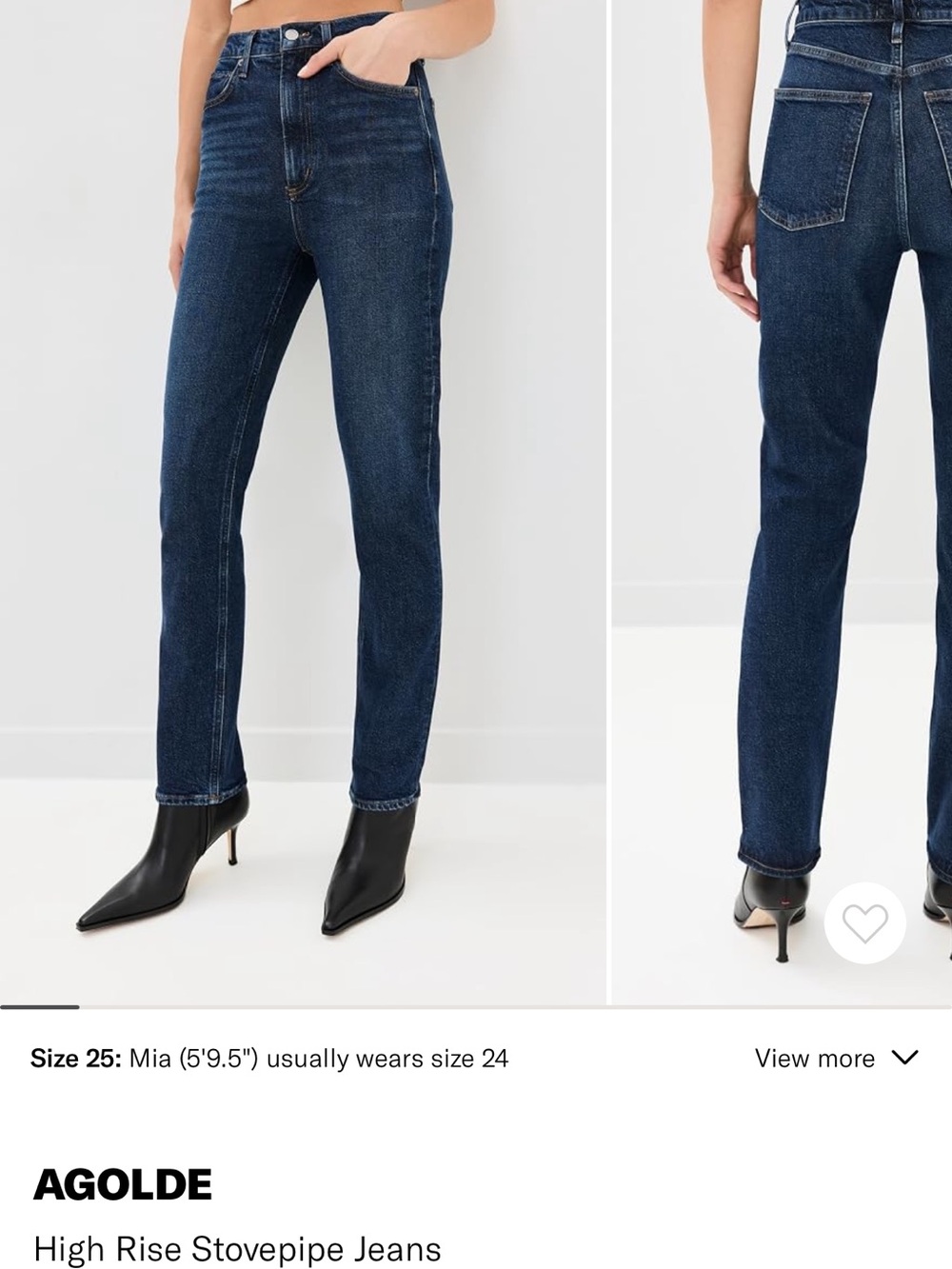 AGOLDE High Rise Stovepipe Jeans